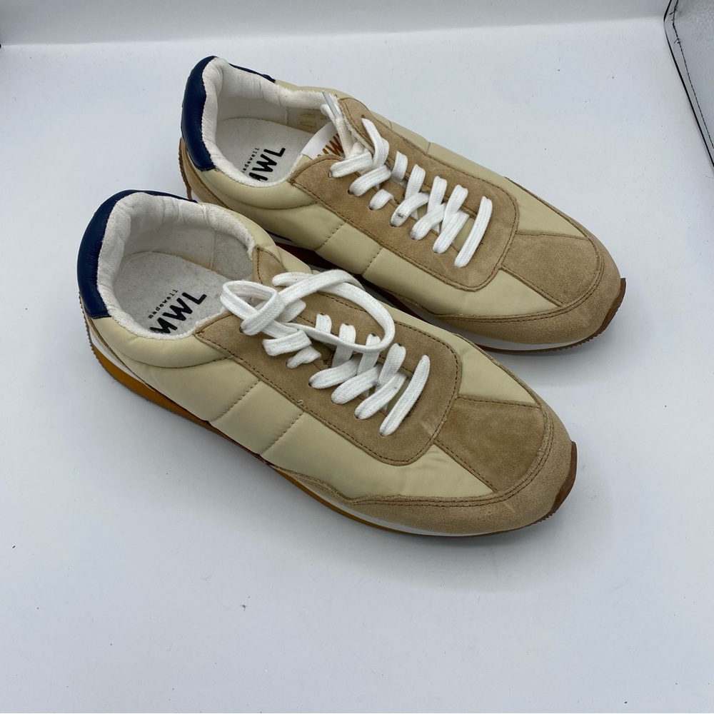 Madewell League Sneakers in Suede womens Size 9 men’s 7.5 French Vanilla Multi - Picture 2 of 8